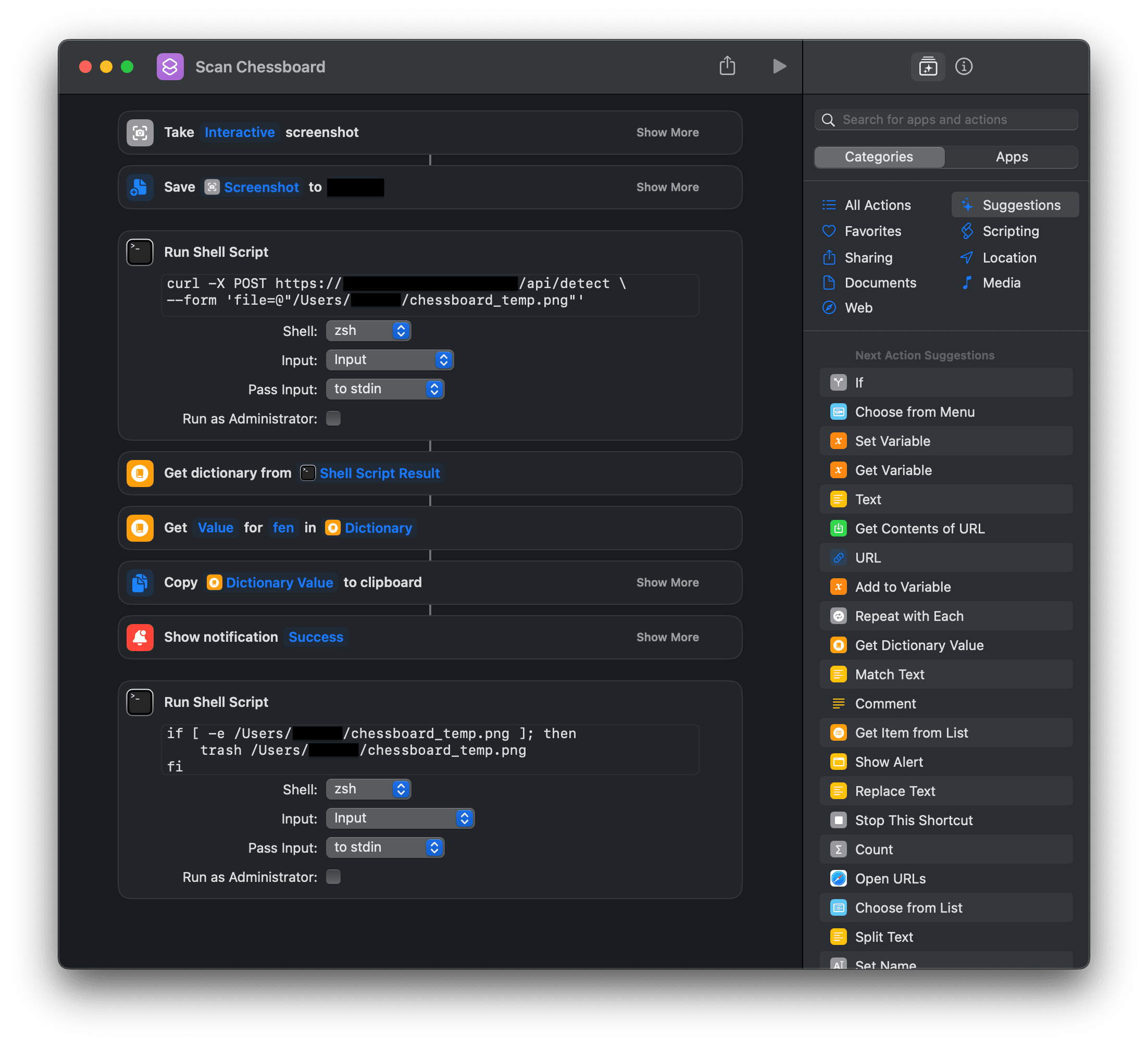 API shortcut