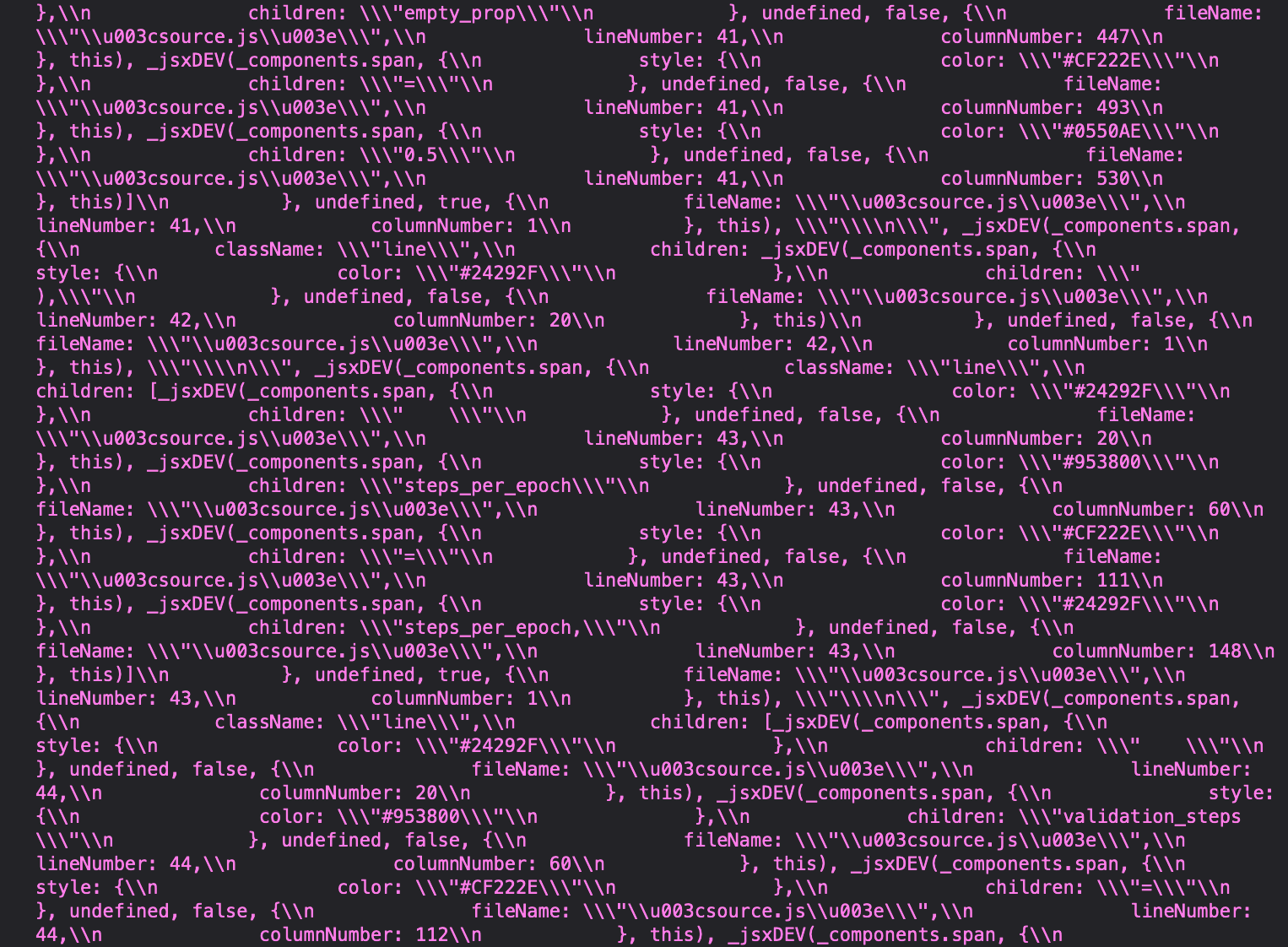 Compiled MDX source embedded in the page.